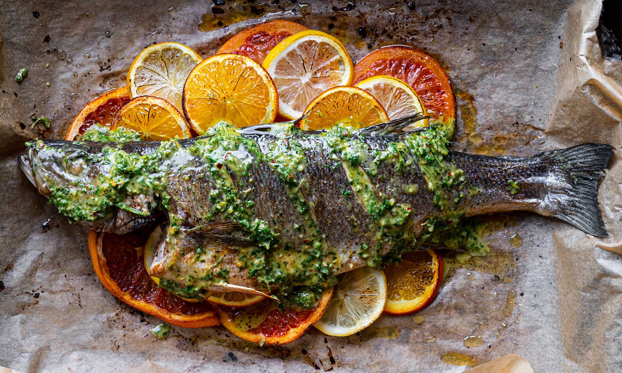 Grilled Whole Sea Bass (600gm)